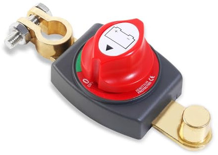 Batterietrennschalter Auto Batterie Trennschalter 12V, On-Off Batteriehauptschalter Wasserdichter, Batterieschalter 12V-48V für Auto Motorrad Marine Boat Caravan Yacht Bus Boot Reisen