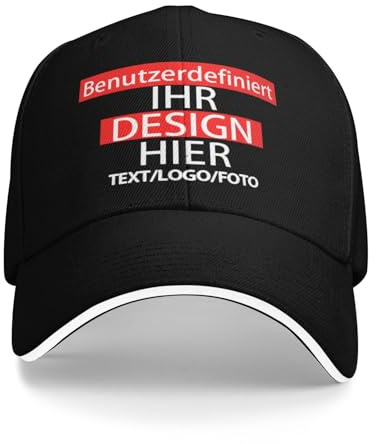 Kustima Basecap personalisiert mit Foto/Logo/Text | selbst gestalten | Kappe personalisiertes Baseball Cap | Trucker Caps Herren Damen in großen Mengen | Mesh Cap für Männer Frauen