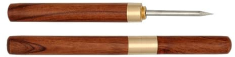 Qsvbeeqj Leather Craft Punching Awl Leather Hole Punching Awl Wood Handle Leather Punching Awl Tool For Leather Craft Stitching
