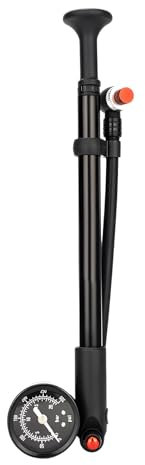 Portable Mountain Bike Shock Pump 300psi High Pressure Front Fork Pump Gauge and Air Bleed Button for Easy Use