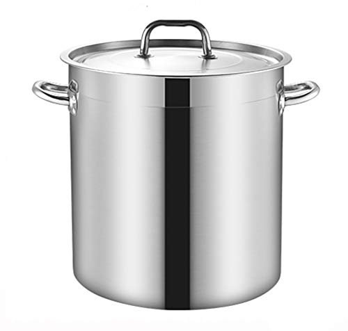 GXXINGIN Olla sopera de Acero Inoxidable 304 con Tapa, Ideal para cocinas de inducción, Gas y halógenas (20-170 L) (tamaño: 35 L)