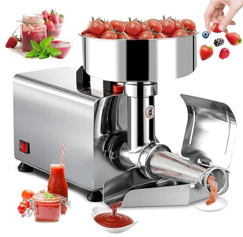Mulino Di Frutta Elettrico Colino elettrico professionale per la preparazione di salse, spremiagrumi robusto per salse di fragole e mirtilli fatte in casa