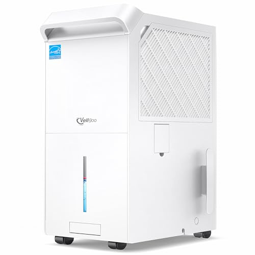6,000 Sq.Ft Most Efficient Energy Star 2025 Dehumidifier,Vellgoo Max 140 Pint/D Smart Compressor Dehumidifier for Basement with Drain Hose, for Home,Large Rooms