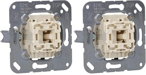 JUNG 531U Mecanismo Pulsador 10 AX / 250 V~, Unipolar Na (Paquete de 2)