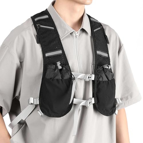 Genérico Chaleco de Running para Hombre | Mochila Transpirable Ligera y Cómoda | Pechera para Correr - Para Entrenamiento Gimnasio Ciclismo Running Senderismo Caminar Bicicleta Acampar Deportes