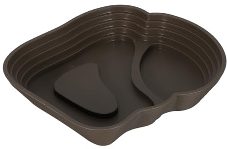 LIFKOME Bassin de Baignade Solide et Ergonomique avec Rampe Antidérapante en PVC pour Reptiles pour Tortues et Serpents en Terrarium Intérieur