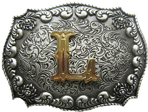 Jean's Friend US Stock Initial Letter L Cowboy Cowgirl Western Belt Buckle Gürtelschnallen