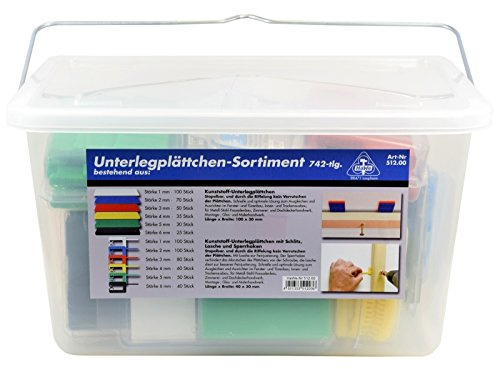 HaWe 512.00 Unterlegplättchen-Sortiment mit/ohne Schlitz, 515-teilig