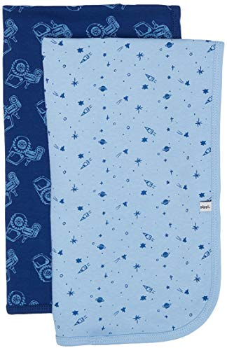 PIPPI Unisex Baby 2er Pack Decke für Wickeln, Spielen und Schutz geeignet, Badebekleidungsset (Estate Blue 722),(Herstellergröße:70X70)