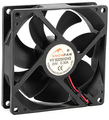 sourcing map 92mm x 92mm x 25mm 24V DC Cooling Fan Long Life HY Bearing Computer Case Fan