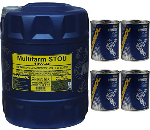 20L Original MANNOL Multifarm STOU 10W-40 Landmaschinenöl Motor Flush