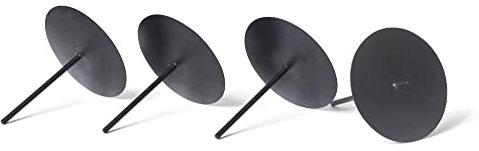 Novaliv 4X Kerzenpick | Dorn, 6 cm SCHWARZ | Kerzenhalter für Adventskranz Kerzenpin Weihnachtskranz