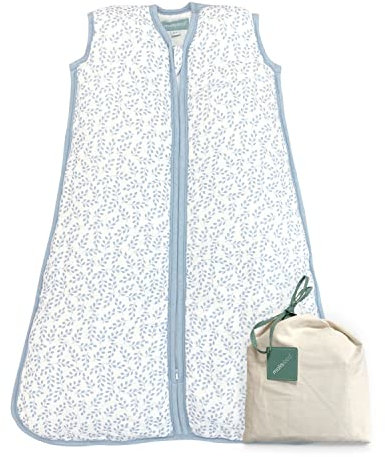 molis&co - Baby Schlafsack 2.5 TOG - Ganzjahres Schlafsack - Babyschlafsack Neugeborene - Premium-Musselin, ärmellos Winterschlafsack wattiert - Premium Qualität - Zen Garden (85 cm)