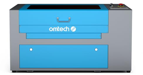 OMTech 50W CO2 Laser Graviermaschine Turbo 300 x 500mm Gravurmaschine Laserengraver mit digitalem Bedienfeld, Lenkrollen, kommerzielle Laserschneider-Schneideätzmaschine