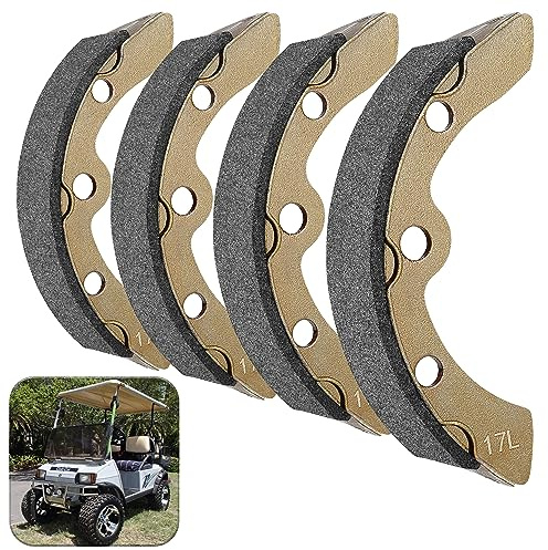 10L0L Set of 4 Golf Cart 1011463 Brake Shoes for Club Car G&E 1981-1994