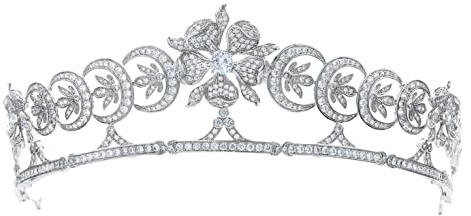 Replik-Tiara der Herzogin von Teck,Kristallbraut-Diademe für Braut, Abschlussball, Partykopf-Accessoires