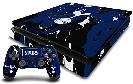 Head Case Designs Officially Licensed Tottenham Hotspur F.C. Marble Logo Art Vinyl Sticker Gaming Skin Decal Cover Compatible With Sony PlayStation 4 PS4 Slim Console and DualShock 4 Controller