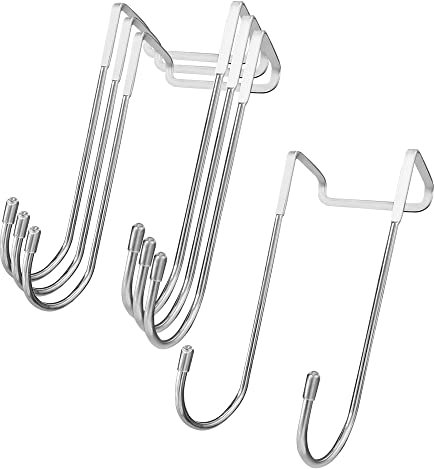 HLIWS Crochet Douche-4 Pièces 4,5cm Crochet Porte Double,crochet mural cabine de douche,pour serviettes de salle de bain(Forme en S)