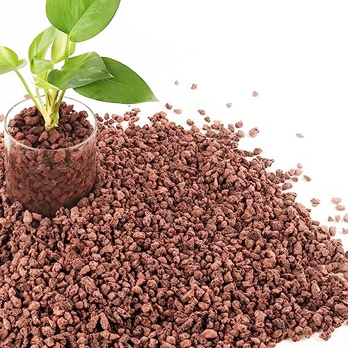 3,2 kg Rocce laviche rosse per piante, roccia vulcanica per orticoltura terreno per piante paesaggistiche, drenaggio, piccola ghiaia di roccia lavica per piante grasse, bonsai, riempitivi per vasi