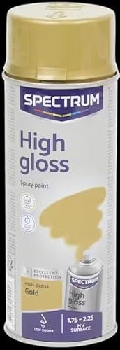 High Gloss Gold spray paint, Hochglanz-Sprühfarbe Gold Spectrum 400 ml