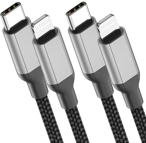 USB C Lightning Kabel 60cm, 2Stück Kurzes iPhone Ladekabel Schnellladekabel | MFi Zertifiziert Carplay Kabel USB C PD Kabel für iPhone 14 13 12 11 Pro Max Mini X XR XS 8 7 Plus SE 6
