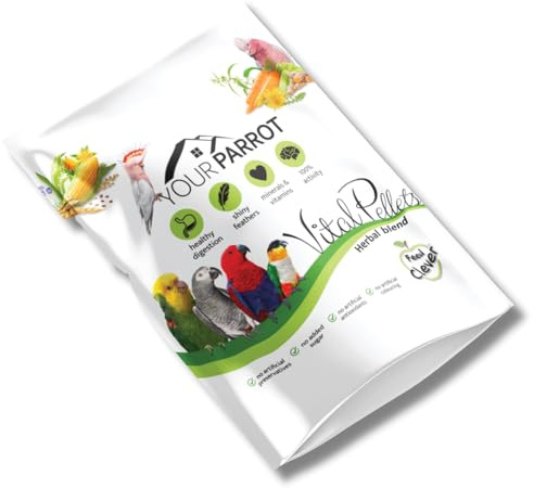 Your Parrot Pienso Vital Pellets Herbal | Alimento Completo con Mezcla de Hierbas para Loros (900 g)