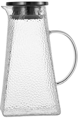 Zerodeko Glas Wasserkrug Mit Deckel Eleganter Kaltwasser-kännchen Für Saft Tee Und Mehr Kapazität Für Zuhause Büro Und Hotel