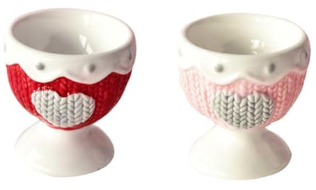 TOPBATHY 2 Pz portauovo scaffale per la conservazione delle Uova Tazze per Uova in Camicia contenitori portauova a Forma di Cuore Porta Uova per la Colazione Tavolo da Pranzo Vassoio