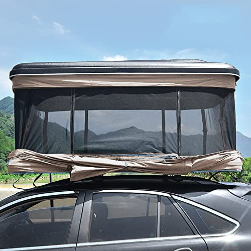 GeRRiT Dachzelte für Camping, wasserdichtes Schiebedachzelt, Dachzelt, LKW, SUV, Camping-Dachzelt mit Leiter, atmungsaktiv, großer Platz, Outdoor-Reise, Angelanhänger, Zelt für 2–3 Personen