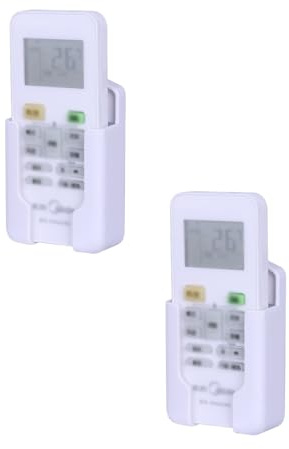 BBTISG 2 Pezzi Supporti per Telecomandi da Parete, Autoadesivi Universali per Condizionatori D'aria, TV Box, Stereo, Telecomando TV (L)