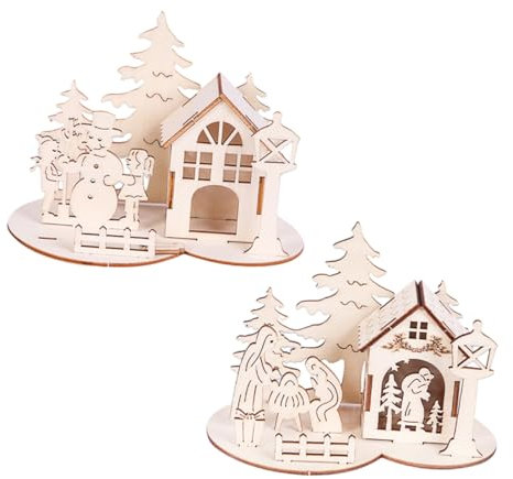 BCOATH 1satz Teiliges Weihnachtsdeko Aus Holz Bemalbare Verzierungen Für Kreative Bastelarbeiten Schneemann Familie Für Festliche Gestaltung Und Zu Weihnachten