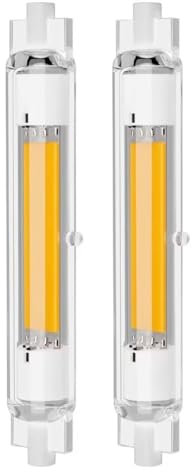 EIMOPE R7S LED 118mm Dimmbar 30W, Warmweiß 3000K, 3000LM, 30W R7S LED Lampen COB Glühbirne Ersatz für 200W 300W J118mm Halogenstab, Kein Flackern, AC 220-240V, 2er Pack