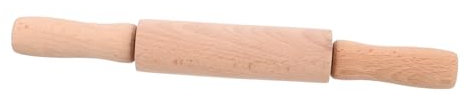 GARVALON Mini Wooden Rolling Pin for Boys and Girls Small Pastry Roller for Baking Craft Tool Comfortable Grip
