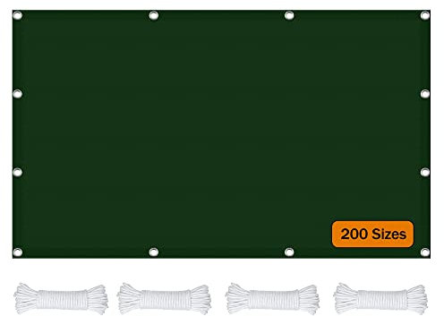 Grande vela parasole verde scuro per patio esterno, blocco UV 98%, perfetta per giardino, prato, pergola e terrazze