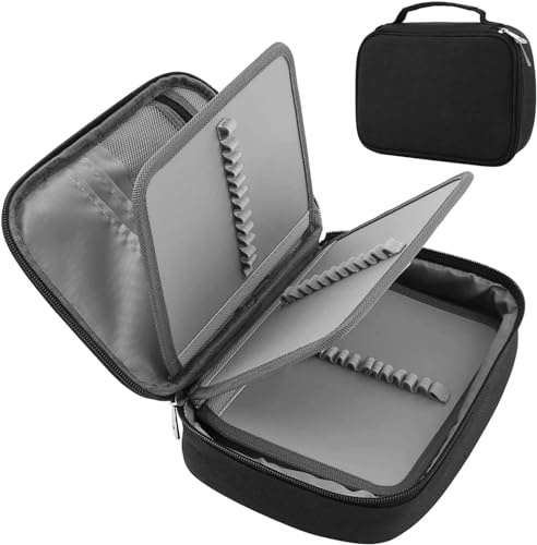 Rairsky Extra Large Pencil Case, 72 Slots Pencil Tin | Multi-Layer Detachable Pen Bag, Book Pencil Organiser Case for School Office Art Craft (Black)
