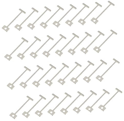 QUMIIRITY 100piezas Agujas De Acero Reutilizables Para Nivelador De Baldosas Repuestos Pin De Nivelación Para Pisos y Paredes Sistema De Alicatado Duradero y Resistente