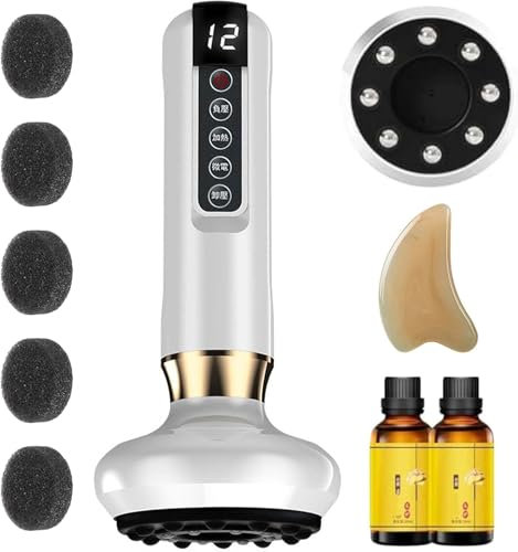Masseur Anti Cellulite, Ventouses Electrique Anti Cellulite à Main électrique, Masseur De Graisse Corporelle Réglable à 12 Niveaux pour l'abdomen, Les Cuisses (A)