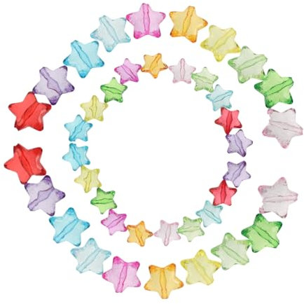 Artibetter 1 Set Bastelperlen Zum Selbermachen: Blickdichte Perlen in Sternform Mit Löchern in Der Mitte Für Bastelprojekte Von Kindern, Boho-schmuck Und Weihnachtsschmuck – Perlenzubehör