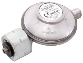 Rothenberger Industrial Gasdruckregler 300 mbar | 2 kg/h | für Propangasflaschen | Abgangsgewinde 3/4 | Druckminderer mit Gasschlauch-Anschluss | Messing-Bauteile