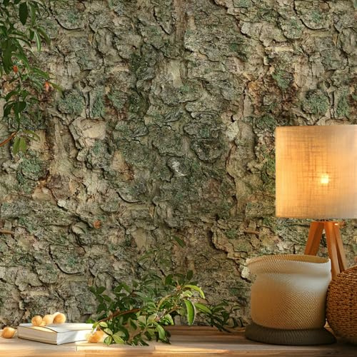 Papel tapiz Papel pintado autoadhesivo de PVC con textura de corteza de musgo 3D moderno impermeable para baño sala de estar cocina fondo verde 45 * 500cm
