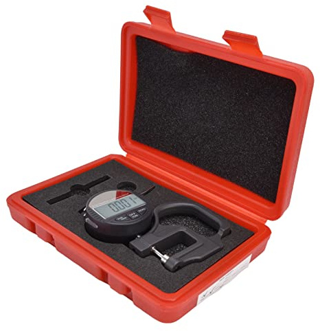 MasYosh Spessimetro Elettronico, Micrometro Digitale LCD Portatile con Risoluzione 0,001 Mm, per Misurare il Filo di Stoffa di Pellicola di Carta 0-12,7 Mm