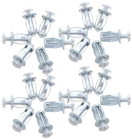 CONGARTENO Dadi a Petalo M5 in Acciaio al Carbonio 5X25 MM Bulloni di Espansione per Ancoraggio a Parete Set da 50 Pezzi per Fissaggio su Cartongesso e Calcestruzzo Adatti per Edilizia e