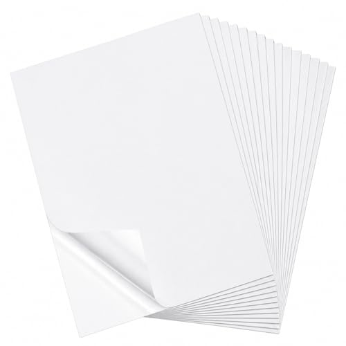Koprek 20 Pcs A4 Double Sided Adhesive Sheets, 21 * 29.7cm Clear Double Side Adhesive Sheet, Strong Self-Adhesive Sticky Craft Tape Sheets, for Crafts, Party Decorations, Card Making, Gift Wrapping