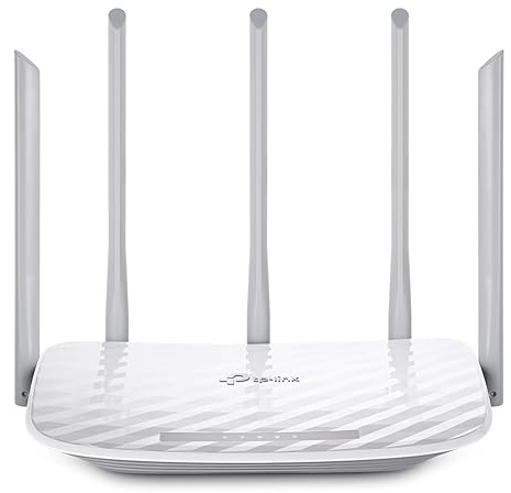 TP-Link Archer C60 WiFi AC1350 dual band, 5 Porte Fast WAN/LAN, Parental Control, MU-MIMO, Beamforming, Ripetitori, Supporto IPTV, IPv6, WPS