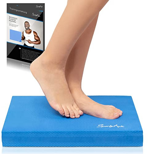 SportyAnis® Balance-Pad inkl. Übungsheft - Innovatives Balance-Kissen zur Stärkung der Tiefenmuskulatur und Steigerung von Balance, Stabilität und Gleichgewicht (Blau)