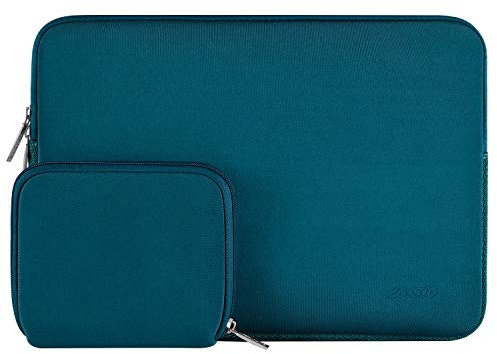 MOSISO Laptop Hülle Tasche 13,3 Zoll, 13-13,3 Zoll Laptophülle Kompatibel mit MacBook Air/Pro 13 / Pro 14, HP Dell ASUS Lenovo Notebook, Neopren Laptoptasche mit Kleinem Etui, Deep Teal