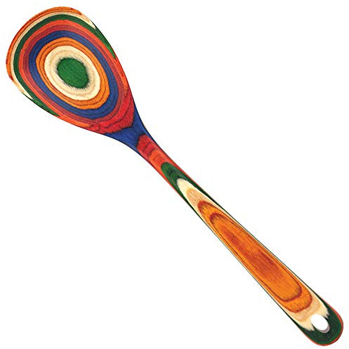 Totally Bamboo Baltique Marrakesh Collection 12-1/2 Wooden Cooking Spoon, Safe for Nonstick