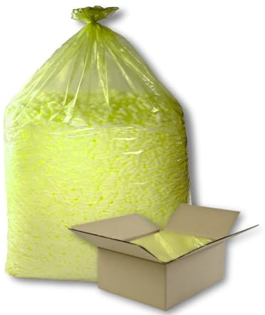 dm-folien Gelbe Müllsäcke 240 Liter I 200 Stück I 630 x 520 x 1500 mm I Große Abfallbeutel für Entsorgung von Styropor & Folienabfälle I Reißfeste Müllbeutel mit Seitenfalte I Foliensäcke 24 my