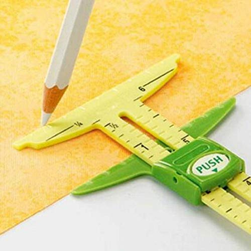 5-in-1 Strumento di misurazione scorrevole righello da cucito righello per patchwork righello sarto strumento per uso domestico accessori