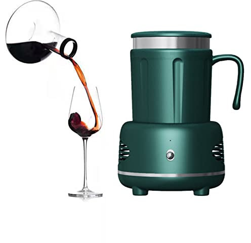 Portable Mini Refrigeration Rapid Cup Heating Cooler, Iced Beer Wine Beverage Electronic Bottle Cooler/Warmer, Desktop Fast Cooling Fridge Single Bottle Drink Chiller For Home Travel(Green)